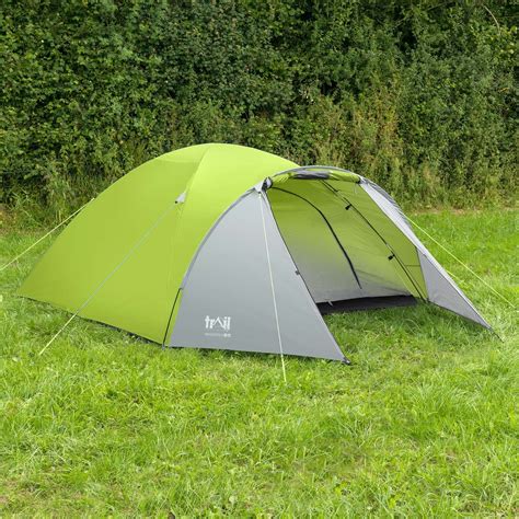 4 Person Tent Double Wall Skin Dome With Porch Four Man Camping Festival Trail | eBay