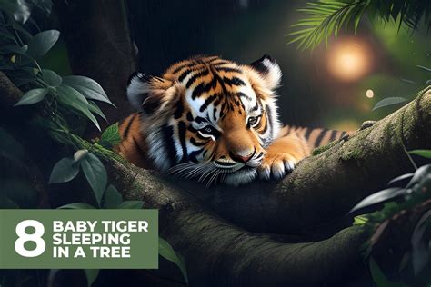 8 Baby Tiger Sleeping in Tree Stock Images | Deeezy