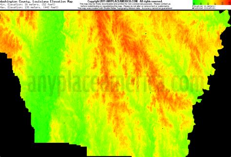 3d Elevation Map Of Louisiana - Map