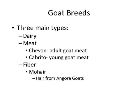 Goat Breeds Animal Science Sheep and Goat Terms