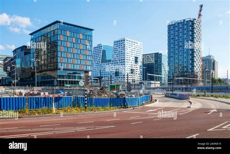 Modern architecture around Utrecht Centraal Station with the Stadskantoor, Noordgebouw office ...