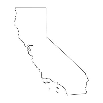 California Ca Usa Map Cartography Graphic White Vector, Cartography, Graphic, White PNG and ...