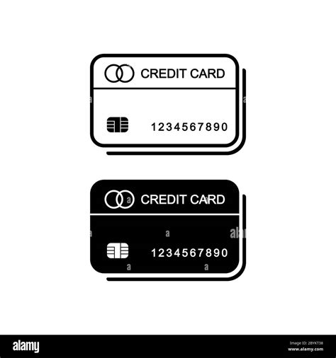 Credit card icon vector logo design black symbol isolated on white ...