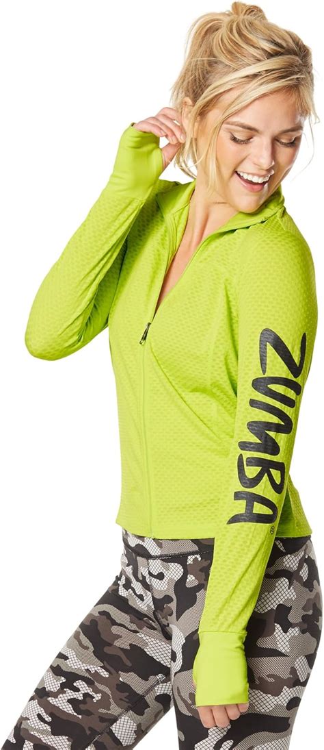 Zumba Fitness Women's WT Outerwear Donocot Mesh with Me Zip Up Jacket ...