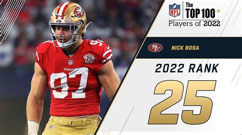 #25 Nick Bosa (DE, 49ers) | Top 100 Players in 2022 - YouTube