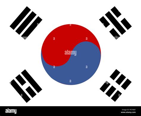 Official national flag of the Republic of Korea, South Korea Stock ...