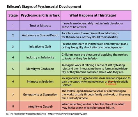 Erikson's Stages, modified : r/Mcat