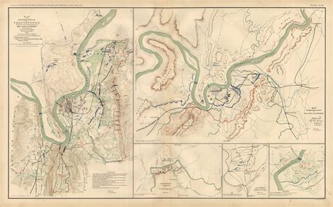 Civil War Atlas; 1892; Plate 49; Map Battlefield Chattanooga,Tennessee; Map Accompanying Maj ...