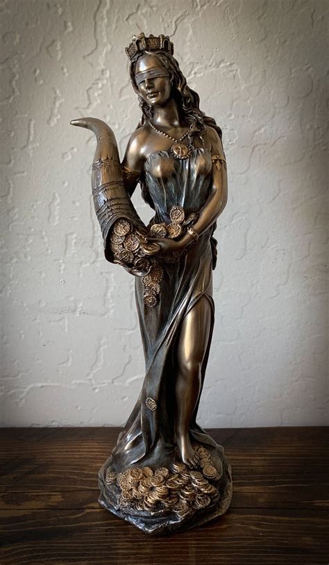 Large Fortuna - Goddess of Luck, Chance and Fate – www.thewitchesmoon.com Art Sculpture, Bronze ...