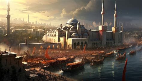 Premium AI Image | The Fall of Constantinople