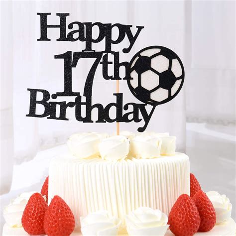 No-brand Football-Themed 17th Birthday Cake Topper for Boys India | Ubuy