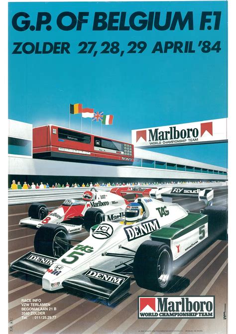 GP F1 1984 orig ZOLDER | Poster, België, Formule 1