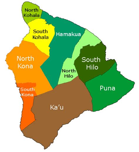 Big Island of Hawaii Districts | To-Hawaii.com