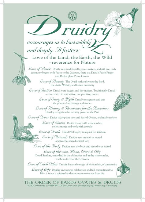 Druidry Poster – The Order of Bards Ovates & Druids Online Store