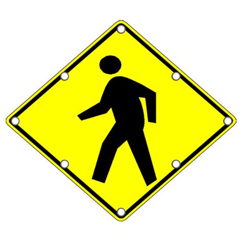 Flashing Pedestrian Crossing Sign | W11-2 sign