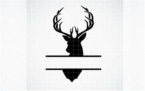 Deer Split Monogram SVG, Buck Monogram Graphic by SVG DEN · Creative ...