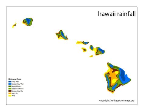 Hawaii Rainfall Map | Rainfall Map of Hawaii