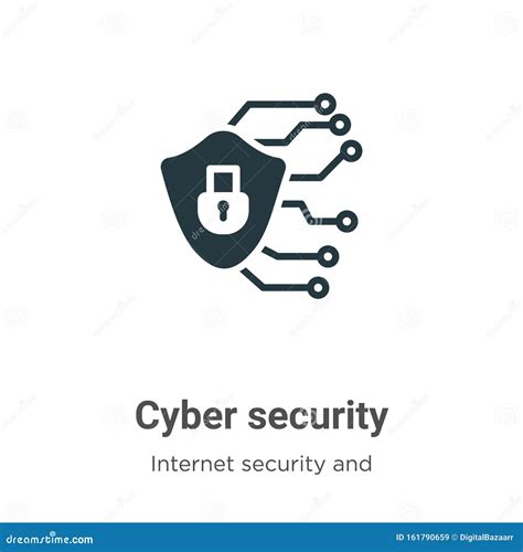 Cyber Security Vector Icon On White Background. Flat Vector Cyber ...