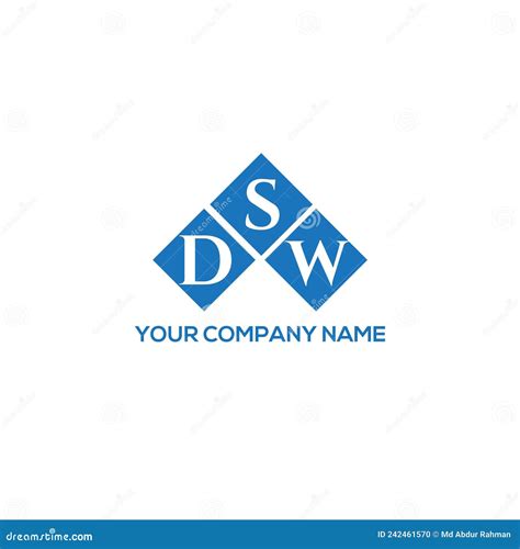 DSW Letter Logo Design on White Background. DSW Creative Initials ...