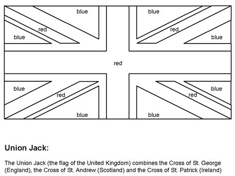 Printable England Flag Coloring Page