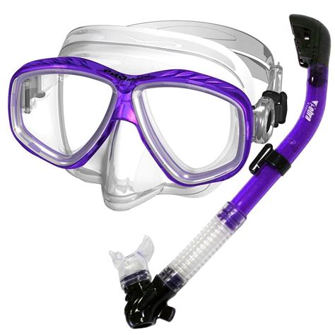 Snorkel Mask Set for Scuba Diving Snorkeling, Purple - Walmart.com ...