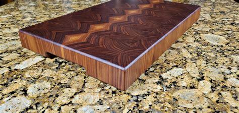 Walnut End Grain Cutting Board With Diamond Pattern - Etsy