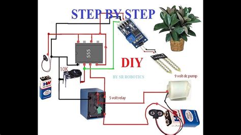 Automatic Plant Irrigation System Circuit Diagram