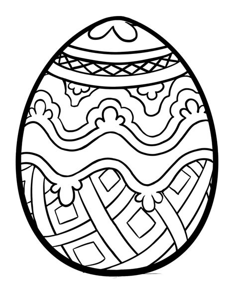 Printable Easter Egg Coloring Pages For Kids Coloring Pages