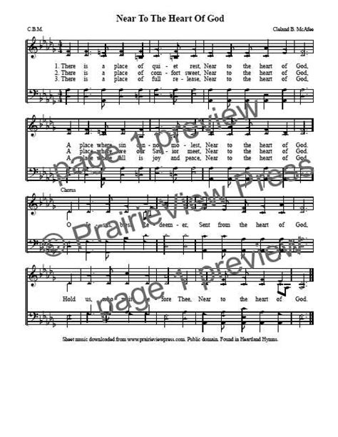 Song: Near To The Heart Of God | PrairieView Press