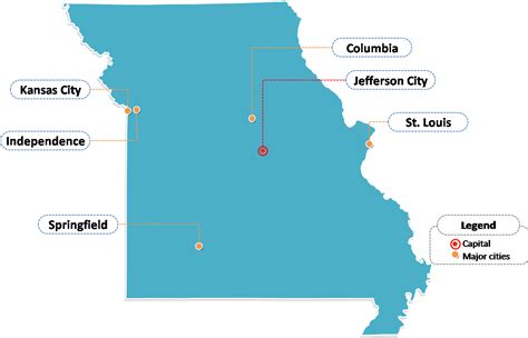 Download Missouri State Capitaland Major Cities Map | Wallpapers.com