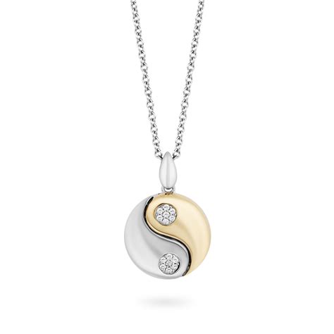 Hallmark Fine Jewelry Modern Ying-Yang Diamond Pendant in Sterling ...