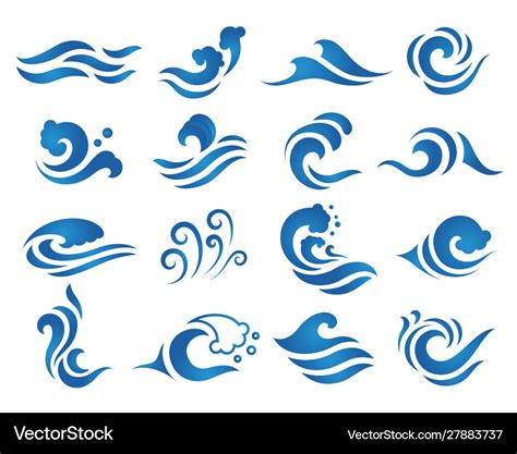 Wave water logo design template Royalty Free Vector Image