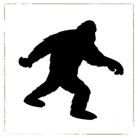 Walking Bigfoot Silhouette Vector Jpeg Picture Digital Ai Cut - Etsy