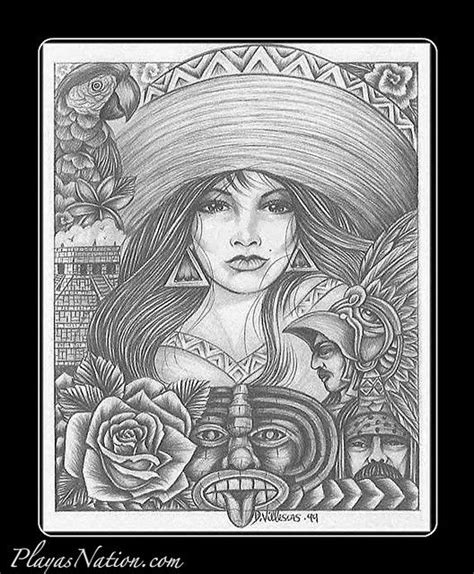 Lowrider Aztec Art | Recent Photos The Commons Getty Collection Galleries World Map App ... Arte ...