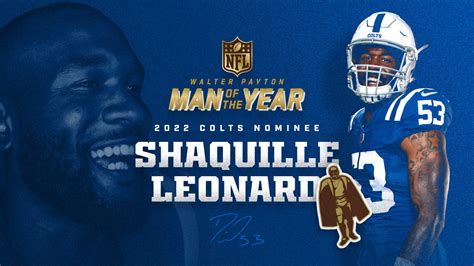 Colts Nominate LB Shaquille Leonard For 2022 Walter Payton Man Of The Year Award