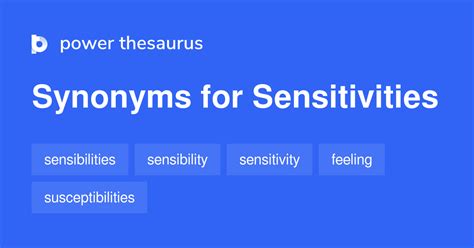 Sensitivities synonyms - 227 Words and Phrases for Sensitivities