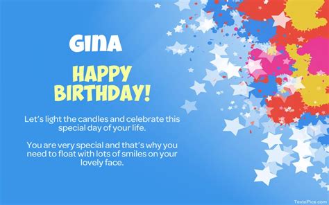 Happy Birthday Gina pictures congratulations.