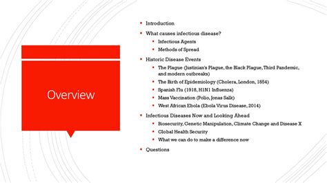 Infectious Disease, Past and Present - ppt download