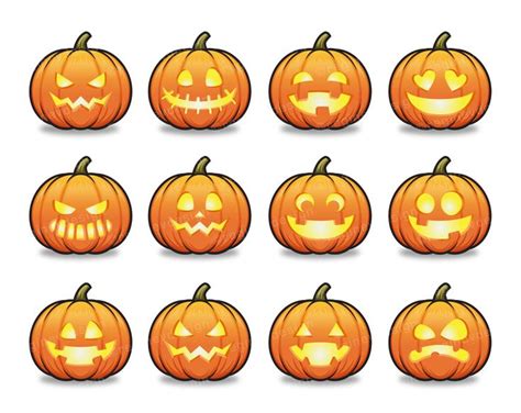 Halloween Jack O' Lantern Clipart Scary Pumpkin Cartoon - Etsy | Halloween jack o lanterns ...