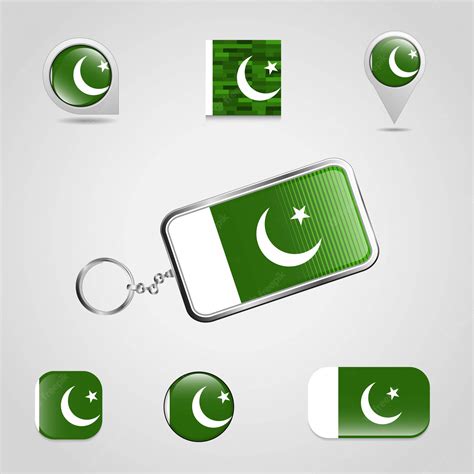 Premium Vector | Pakistan flag with creative design vector