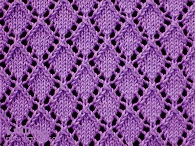 Openwork Diamonds - Pattern 1 | Knitting Stitch Patterns