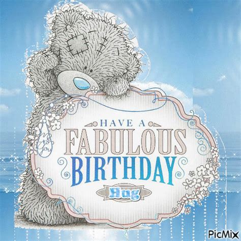 Happy Birthday. Hug. Teddy - Free animated GIF - PicMix