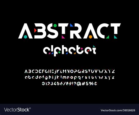 Abstract font Royalty Free Vector Image - VectorStock