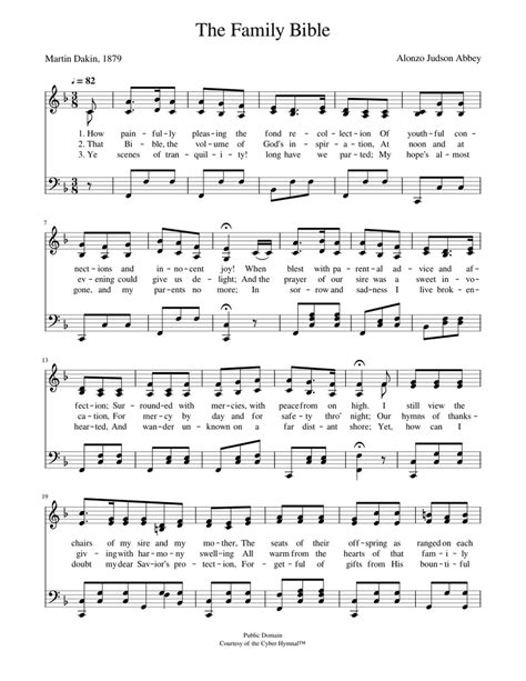 The family bible (dakin) - Alonzo J. Abbey Sheet music for Piano (Piano Duo) | Musescore.com