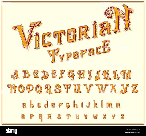 Victorian Font in ancient style. Antique old alphabet for Whiskey label. Vintage typeface in ...