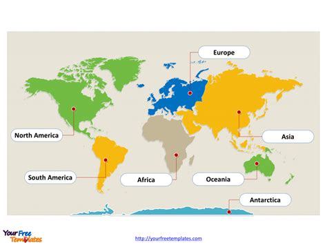 Continents Printable Map