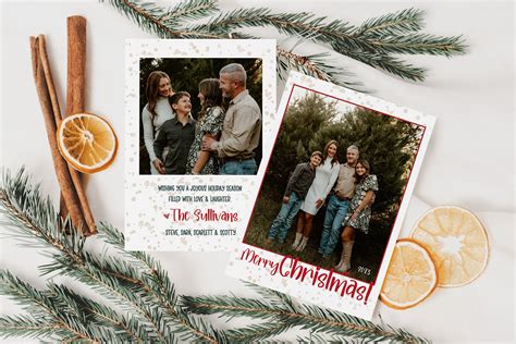 Printable Christmas Card Template Photo Christmas Card - Etsy