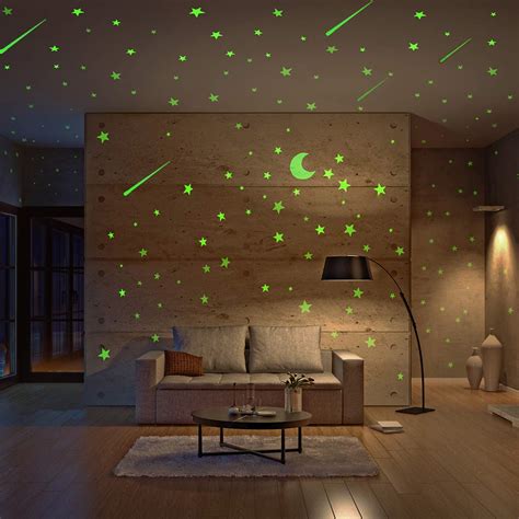 Buy Realistic Glow in The Dark Stars and Moon, 500pcs Glow Stars and ...