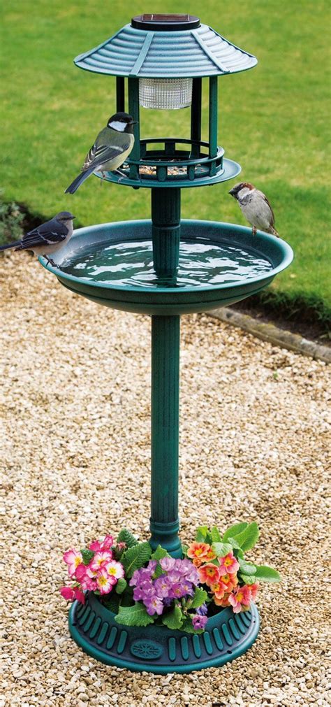 Solar Bird Feeder/Bath I like it! | Comedouros para passaros, Bacia ornamental para pássaros ...