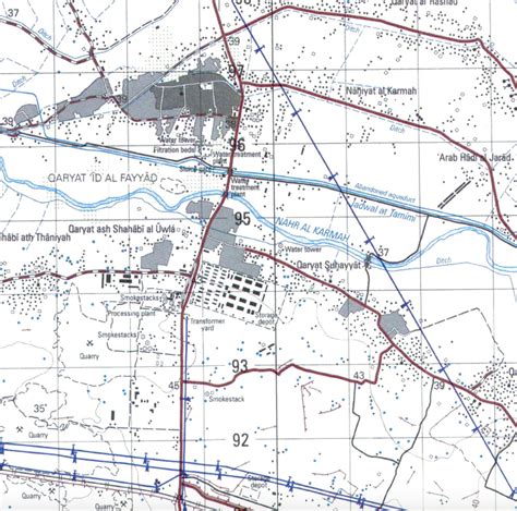 Fallujah, Iraq City Topographical Map – Battle Archives